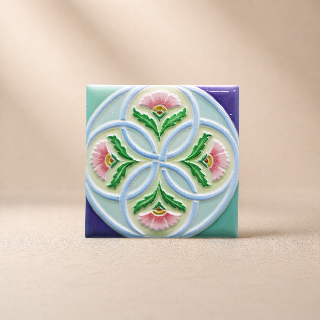 藝術磁磚磁鐵 / 臺灣花磚 / 花紋004