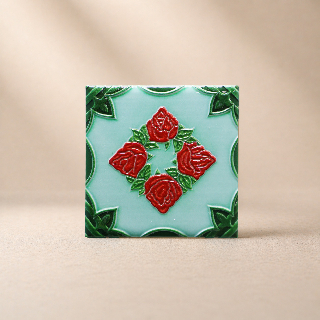 藝術磁磚磁鐵 / 臺灣花磚 / 花紋005