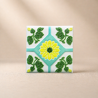 藝術磁磚磁鐵 / 臺灣花磚 / 花紋007