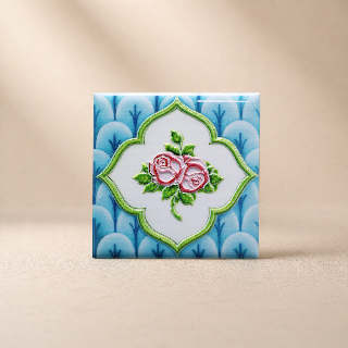 藝術磁磚磁鐵 / 臺灣花磚 / 花紋011