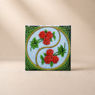 藝術磁磚磁鐵 / 臺灣花磚 / 花紋014