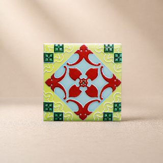 藝術磁磚磁鐵 / 臺灣花磚 / 花紋026