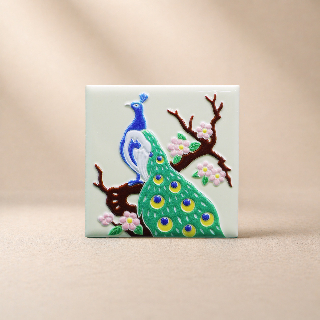 藝術磁磚磁鐵 / 臺灣花磚 / 花紋028