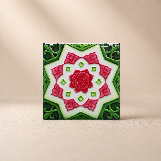 藝術磁磚磁鐵 / 臺灣花磚 / 花紋033