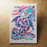 活版文創明信片/ 文創螢光款/ 藝妓回憶錄三聯畫之一